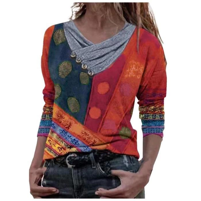 Chemise manches longues col rond