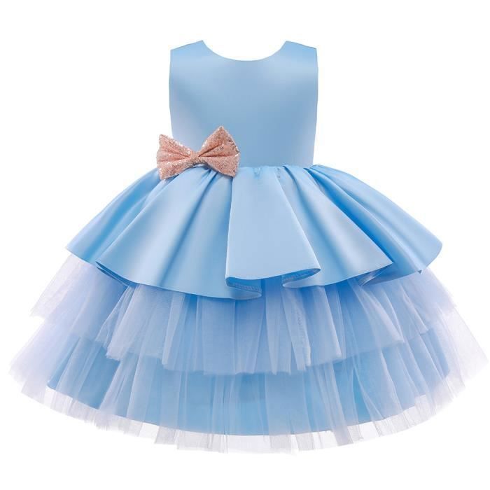 Robe C r monie Fille Princesse en Tulle Sans Manches Robe de Bal