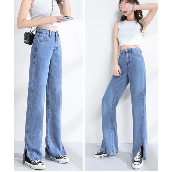 Jeans Femme Taille 40 Bleu - Coupe Droite, Longueur 81 Cm, 100% Coton, Neuf Avec étiquettes