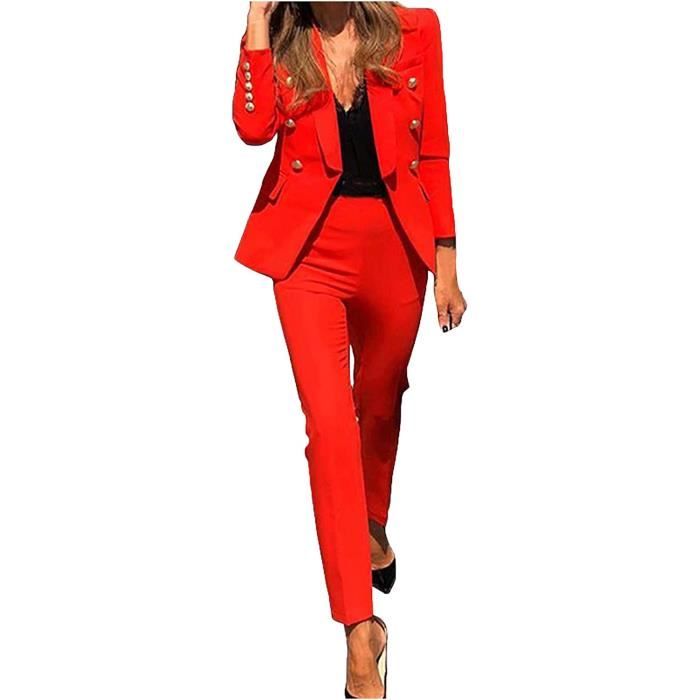Ensemble sales pantalon rouge