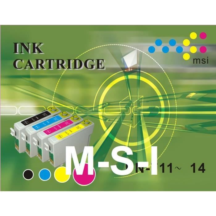 MSI (2 noires + 3 couleurs ) LC223 cartouches compatibles BROTHER DCP ...