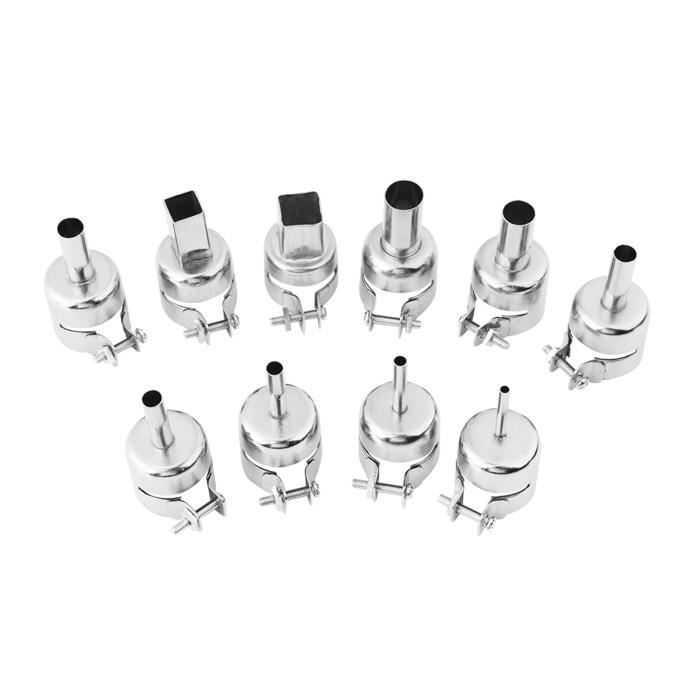 12pcs Buse De Pistolet à Air Chaud Avec Vis De Verrouillage Buse De Pistolet à Chaleur