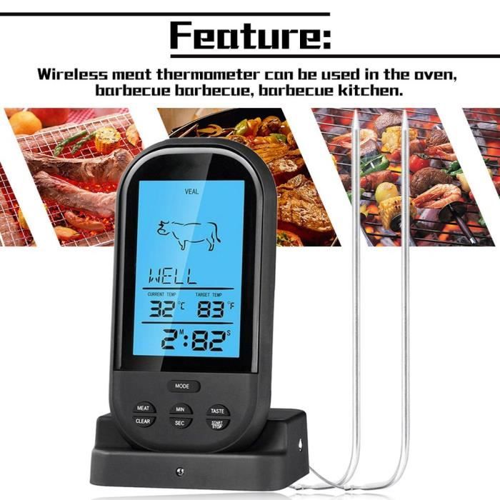 Thermomètre De Barbecue Numérique Techno Line WS 1050 Alarme Surveillance De La Temperature A Coeur 1521860 Thermomètre De Barbecue Numérique Techno Line WS 1050 Alarme Surveillance De La Temperature A Coeur 1521860