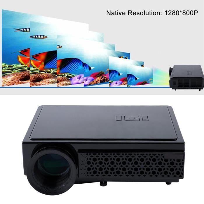 Vidéoprojecteur 5000 lumens full HD projecteur multimédia retroprojecteur portable LED théâtre