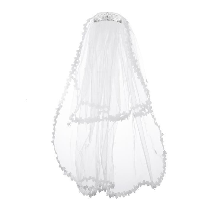 Bandeau Mariée Perles Avec Voile - Diadème 