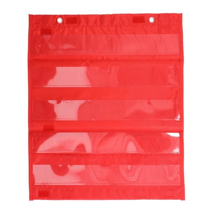 Keenso Tableau De Poche Magnétique Rouge Double Face – 5 Rangées Pour Enseignants Et École