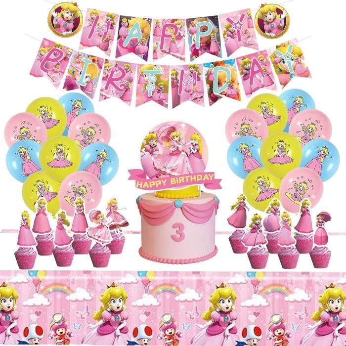 Ballon Decoration Anniversaire Princesse Peach, Kit Décoration De Fête D'Anniversaire, Déco Ballon Decoration Anniversaire Princesse Peach, Kit Décoration De Fête D'Anniversaire, Déco
