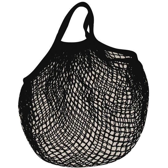 Sac filet en coton - 40x40 cm - noir