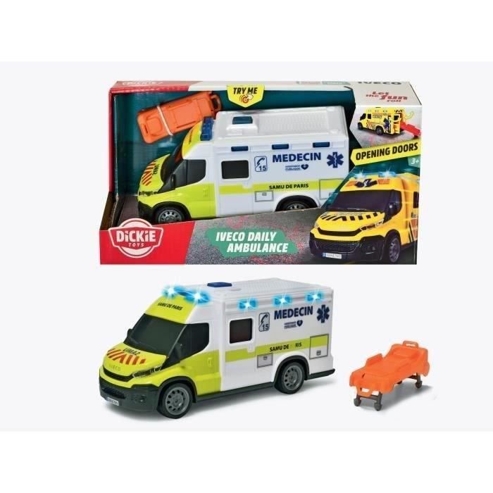 Dickie - Ambulance Samu 18cm - Dès 3 Ans