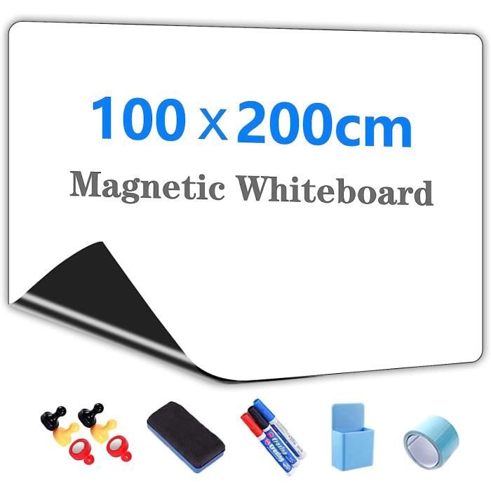 JOMUSAGA Papier Tableau Blanc Magnétique,Tableau Blanc Effaçable Autocollant Adhésif, Tableau