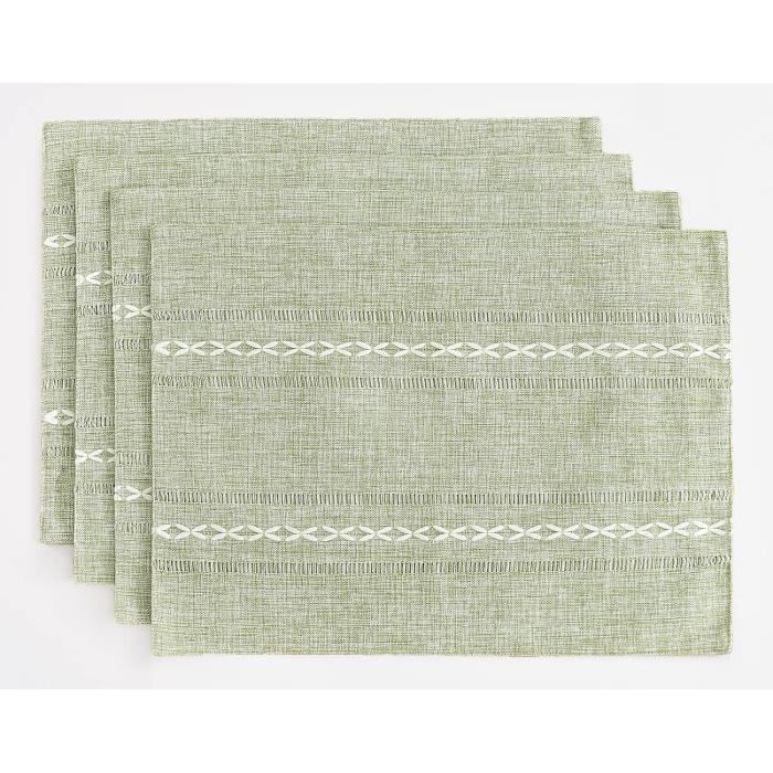 Wracra Set de Table Lavable en Machine, Lot de 4 Set de Table 35 x 48