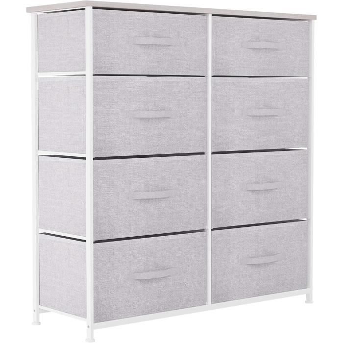 Dressing Chambre Adulte YITAHOME Commode à 5 Tiroirs En Tissu Avec Poignées, Meuble De Rangement En Bois Clair | Leroy Merlin Commode Design Moderne