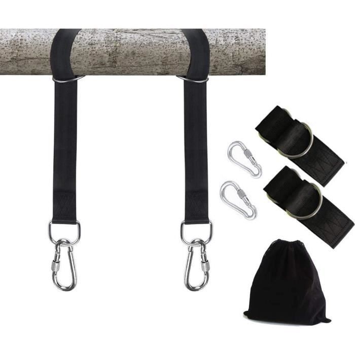 Kit De Sangles De Suspension Pour Balançoire D'arbre - 1,5 M, Charge 300 Kg, Avec Mousquetons Et Protections
