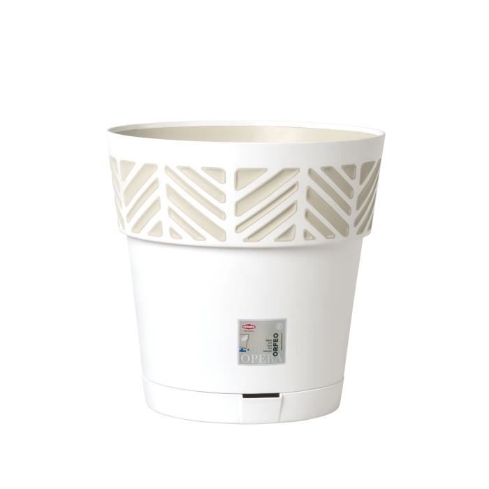 Stefanplast GAIA Blumentopf Ø30cm – In Taupe, Mit Integriertem Wasserreservoir, 11,8 Liter