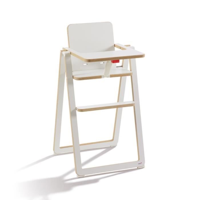Supaflat Chaise Haute En Bois Ultra Compacte Blanche Cdiscount Puericulture Eveil Bebe