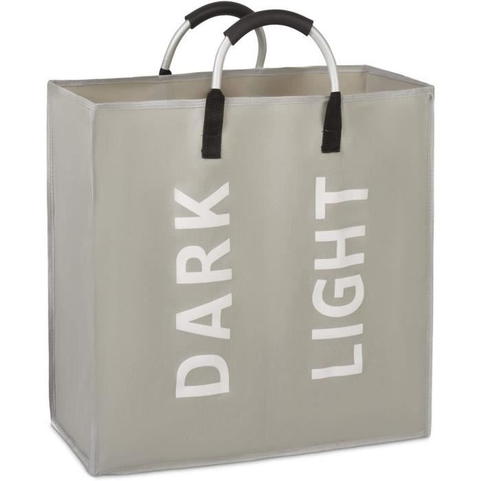Panier à Linge Pliable Beldray 55L - Gris Aztèque - Avec Poignées Et Design Compact