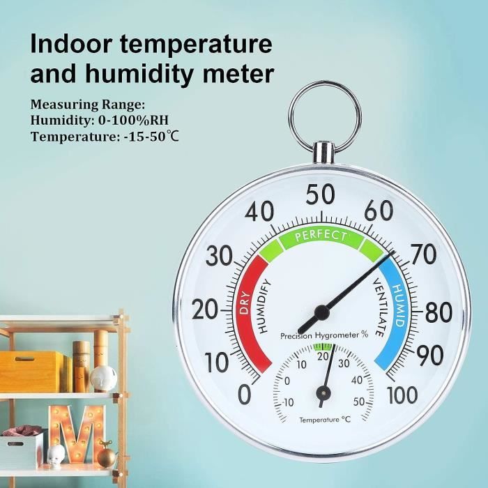Thermomètre D'intérieur Hygrothermographe En Plastique TH108