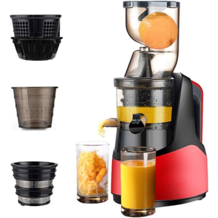 Extracteur De Jus à Froid WETIE - Goulotte XXL 120mm, Rendement 99% - Moteur 250W, Facile à Nettoyer - Inclut 2 Verres - 4