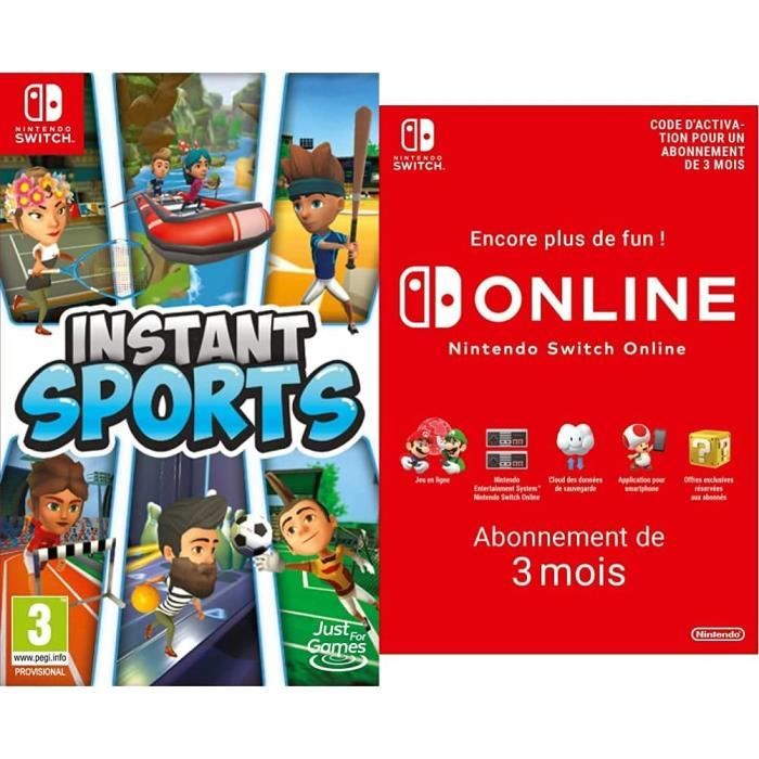Instant Sports Pour Nintendo Switch & Nintendo Switch Online Abonnement 3 Mois Code De