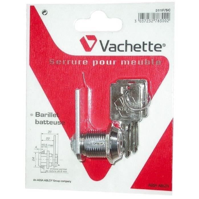 Batteuse longue à visser - VACHETTE - Finition Nickelé - 2 clés incluses - Type de Produit: Batteuse