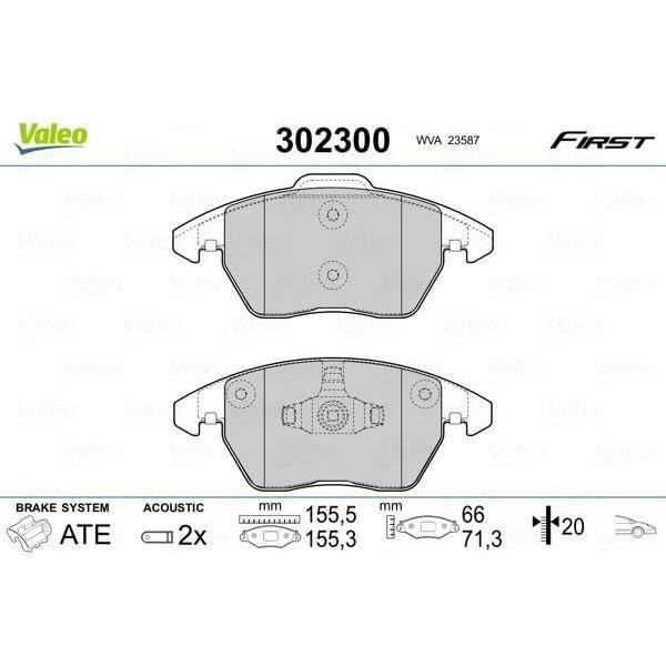 Plaquette de frein gamme first Volkswagen polo 11.14> - VALEO - 302300