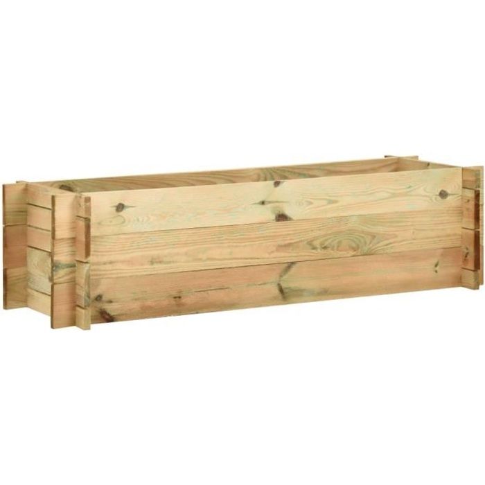 Vidaxl Jardinière surélevée de légumes Bois de pin imprégné 120 cm