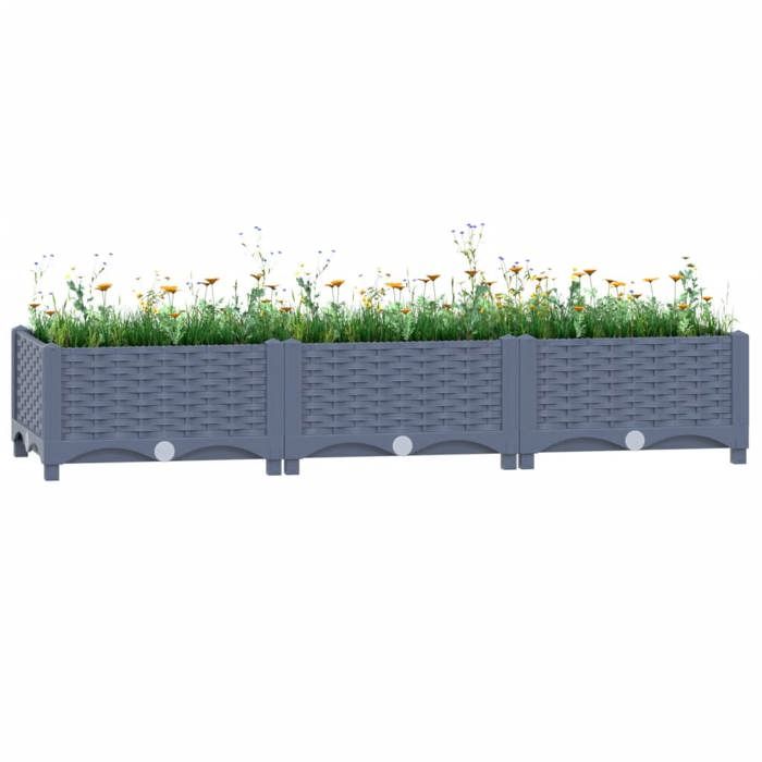 vidaXL Lit surélevé de jardin 160x40x45 cm Acier galvanisé - vue 6