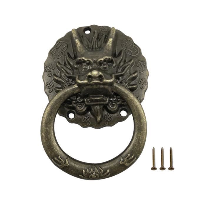 Boîte à Bijoux Vintage En Bois Sculpté - Motif Dragon Et Lion - Occasion