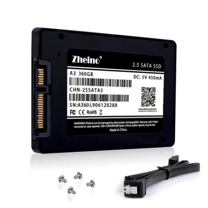Zheino Ssd 360 Go Ssd A3 2 5 Tlc Pouces Sata Iii 3d Nand Ssd Drive Disque Dur Interne Ssd 7 Mm Pour Ordinateur Portable De Bureau Prix Pas Cher Cdiscount