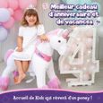 PonyCycle - Licorne Rose à monter Grand Modèle avec siège surélevé et frein pour enfants de 4 à 8 ans-1
