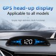 1 PCS - Affichage tête haute de voiture, Compteur de vitesse GPS Hud, Ordinateur de bord, Horloge numérique i-1