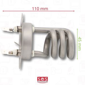 Résistance Chauffante Pour Lave-linge Continental Edison Cell 712S - 1950W, Occasion
