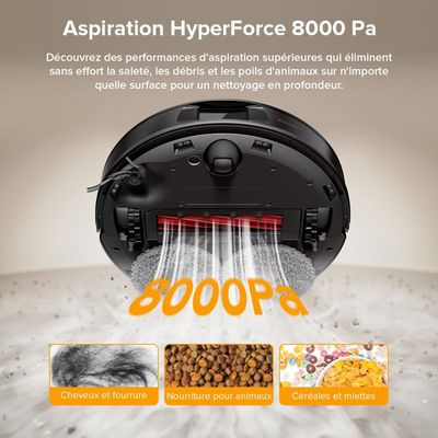 Roborock QV 35S Aspirateur Robot Laveur 10000 pa, Double Anti-Enchevêtrement, Relevables 10mm,Station Tout-en-Un - Electroménager Roborock QV 35S Aspirateur Robot Laveur 10000 pa, Double Anti-Enchevêtrement, Relevables 10mm,Station Tout-en-Un - Electroménager