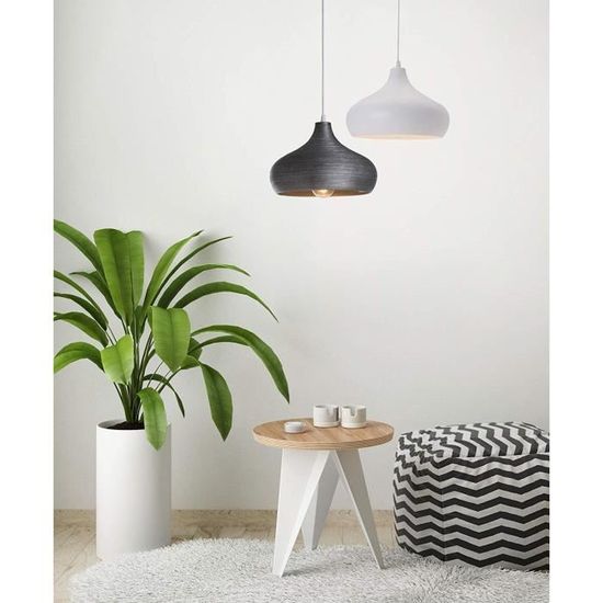 LUSSIOL Pendelleuchte Canto, Weiß, ø 30 Cm – Metall, Für E27 Bis 60W, Modernes Design