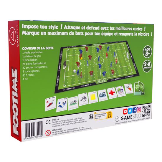 FOOTIME - Jeu de Société de Football - Vivez Un Match en Famille et Entre Amis
