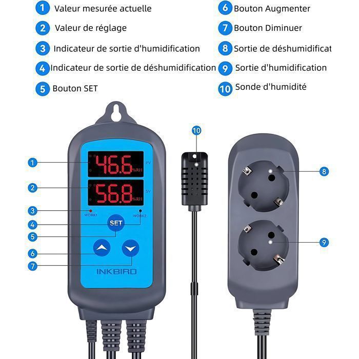 Prise Thermostatique Programmable BYZESTY 230V Avec Sonde LCD – Pour Aquarium, Serre