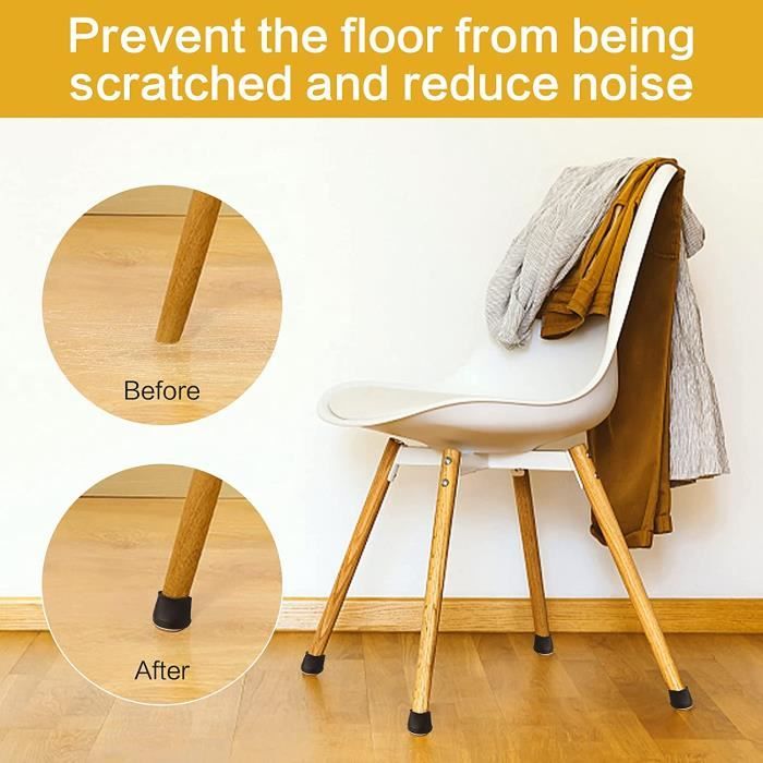 Acheter PDTO nouveau 32 pièces couvre-pieds de chaise en Silicone noir  Protection de sol protecteurs de pieds de Table