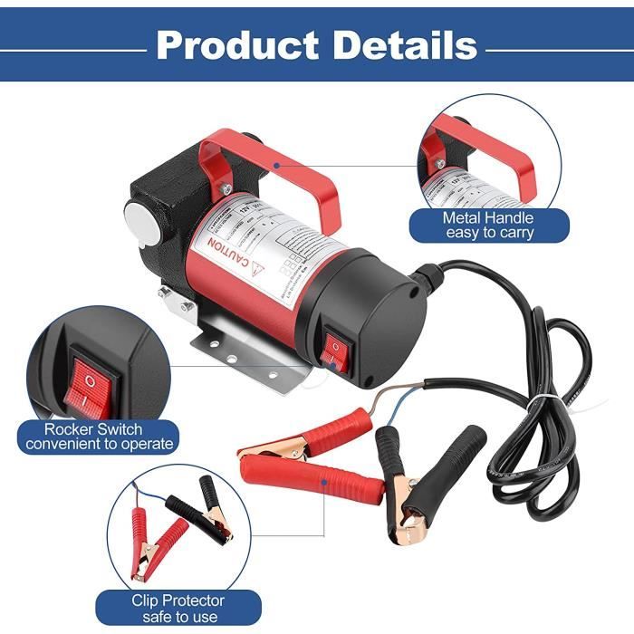 Pompe De Transfert D'huile 200W 220V - Débit 45 L/min, Hauteur D'aspiration 10m - Pour Huile Moteur, Diesel, Kérosène - 2
