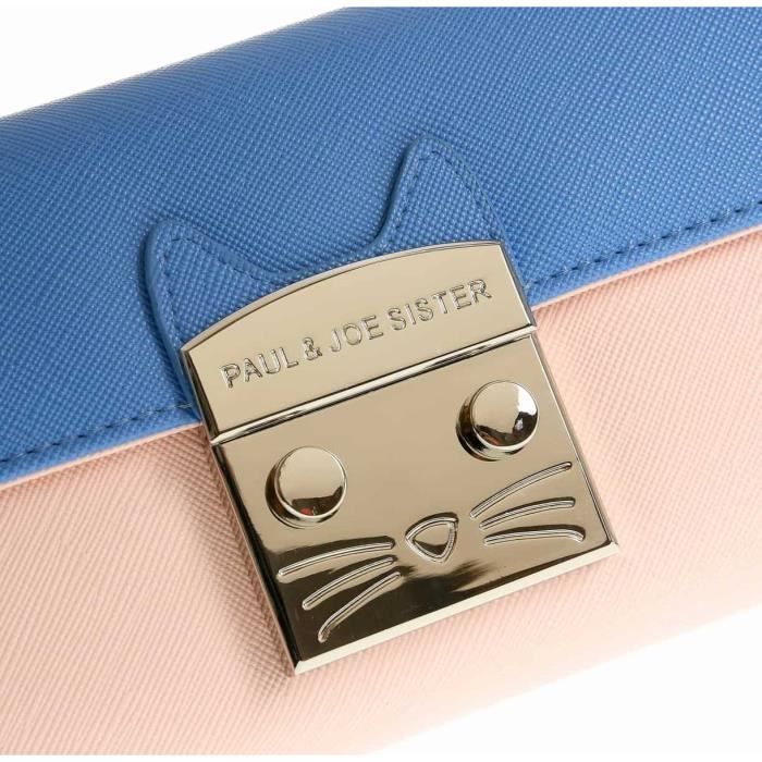 Portefeuille Sac à Main Paul & Joe En Simili Cuir Turquoise Et Violet - Occasion Bon état