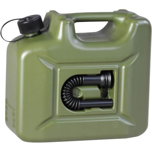 Jerrican 12 Litres UN Empilable - Bidon Carburant Ou Eau, PEHD Sans BPA, Naturel, Certification DIN 51