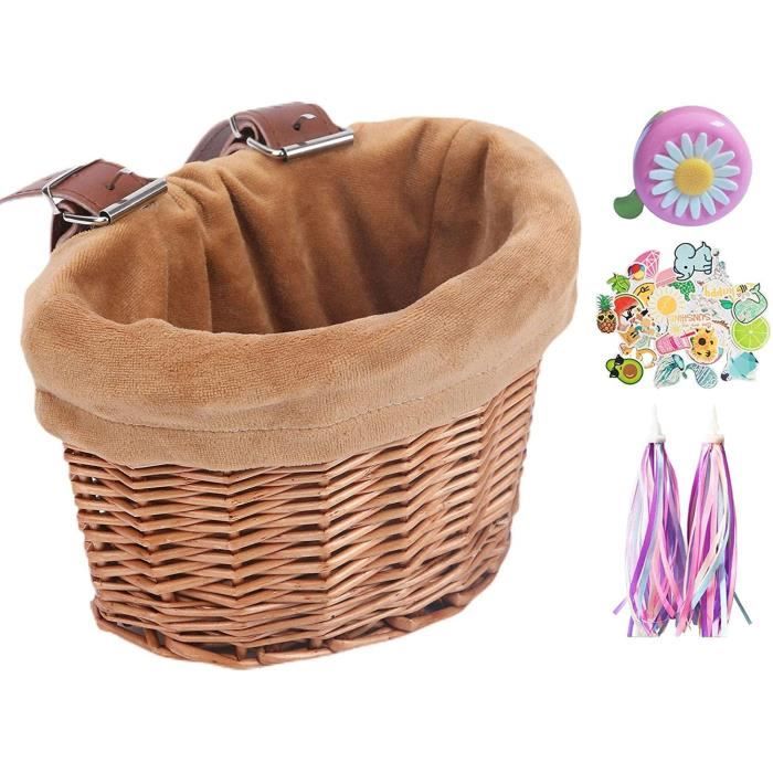 Panier Velo Enfant Tricotage A La Main Panier Velo Fille Avants Deco Et 1 Paire Enfant Velo Rubans Tassel DIY Accessoire De 208 Cdiscount Sport
