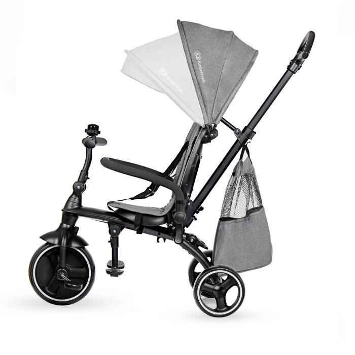 Kinderkraft Tricycle evolutif JAZZ 4 en 1 Poussette evolutive de 9 mois a 3 ans Coloris Gris Cdiscount Jeux Jouets