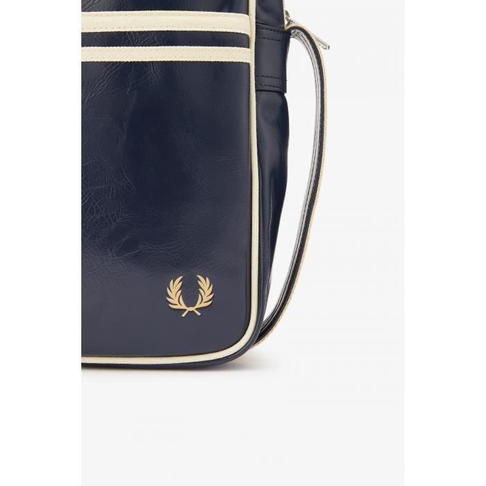 Sacoche Fred Perry Bleu Marine et Ecru. L7221 635. Cdiscount