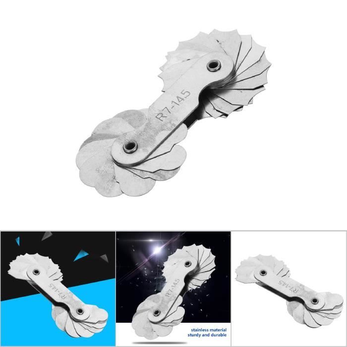 4pcs Jauges De Rayon De Congé En Acier Inoxydable Jauges De Mesure Concaves Convexes Portables R03 15 R1 65 R7 145 R15 25 89033850 4pcs Jauges De Rayon De Congé En Acier Inoxydable Jauges De Mesure Concaves Convexes Portables R03 15 R1 65 R7 145 R15 25 89033850