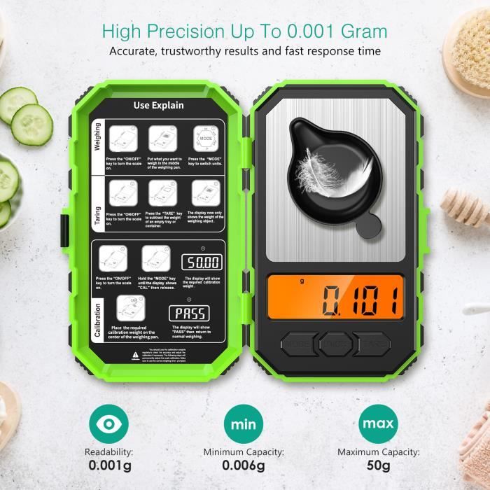Balance De Précision 100g/0.001g Milligramme - Balance Digitale De Poche LED Avec Étalonnage
