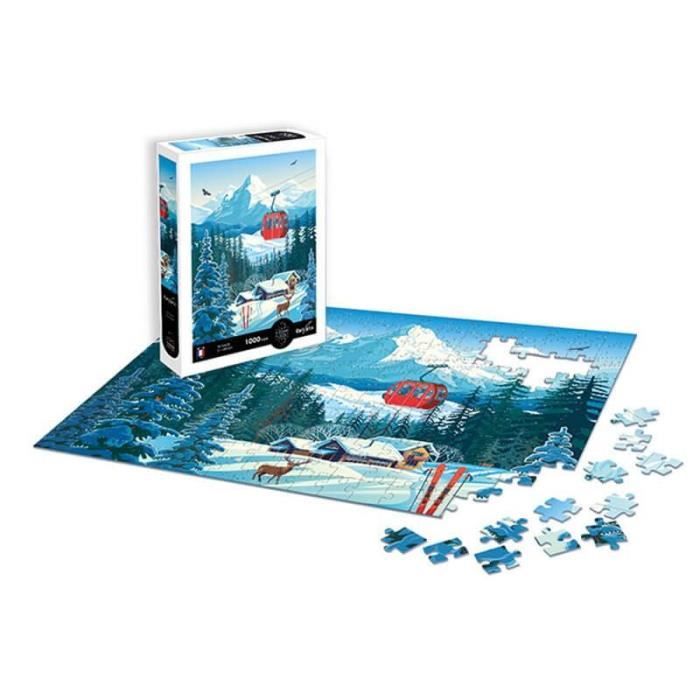 Puzzle 1000 pièces paysage marque one two fun