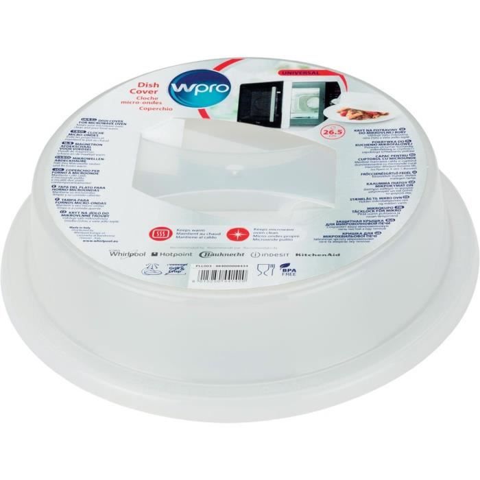 Couvercle Micro-Ondes 26 Cm Avec Poignée – Anti-Éclaboussures Résistant Chaleur 200°C