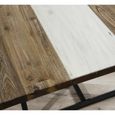 MACABANE LEANDRE - Table à manger rectangulaire 200x100cm bois acacia et acier noir-2