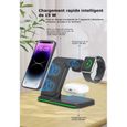 Chargeur Induction 3 en 1, Chargeur pour iphone et Apple Watch, Pliable Rapide Station De Recharge Charge-2