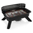 Barbecue hybride Princess 112252 – Modèle table – Utilisation électrique ou avec du charbon-2
